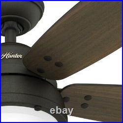 Hunter Fan 52 inch Contemporary Noble Bronze Ceiling Fan w Light Kit and Remote