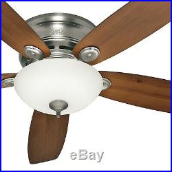 Hunter Fan 52 inch Low Profile Antique Pewter Indoor Ceiling Fan withLED Light Kit