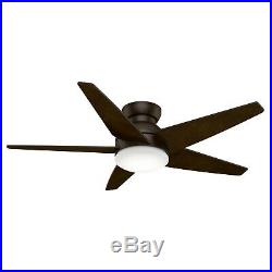 Hunter Fan 52 inch Low Profile Brushed Cocoa Indoor Ceiling Fan with Light Kit