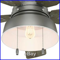 Hunter Fan 52 inch Modern Matte Silver Ceiling Fan with LED Light Kit