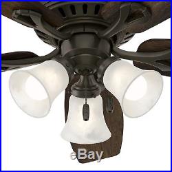 Hunter Fan 52 inch New Bronze Ceiling Fan with Light Kit and LED bulbs