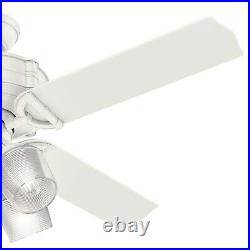 Hunter Fan 52 inch Traditional Fresh White Ceiling Fan with Light Kit and Remote
