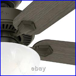 Hunter Fan 52 inch Traditional New Bronze Indoor Ceiling Fan with Light Kit