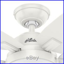 Hunter Fan 54 in. Contemporary Ceiling Fan with LED Light Kit in Fresh White