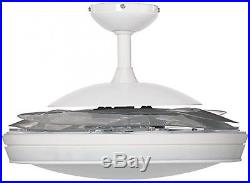 Hunter Fan 59086 Fanaway Retractable Blade 48 White Ceiling Fan With Light Kit