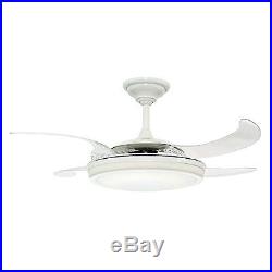 Hunter Fan 59086 Fanaway Retractable Blade 48 White Ceiling Fan with Light Kit