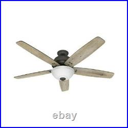 Hunter Fan 60 in Casual Fresh White Indoor Ceiling Fan with Light Kit and Remote