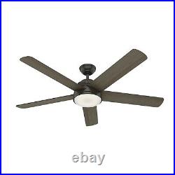 Hunter Fan 60 in Contemporary Noble Bronze Ceiling Fan with Light Kit and Remote