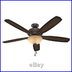 Hunter Fan 60 in. Traditional Onyx Bengal Finish Ceiling Fan with Bowl Light Kit
