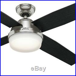 Hunter Fan 60 inch Contemporary Brushed Nickel Ceiling Fan with LED Bowl Light Kit