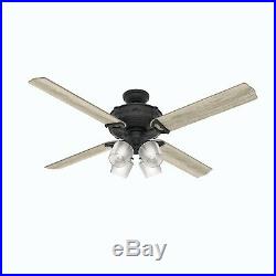 Hunter Fan 60 inch Natural Iron Ceiling Fan with Light Kit and Remote Control