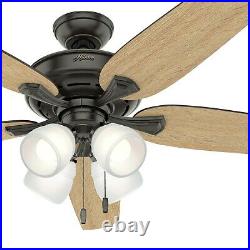 Hunter Fan 60 inch Noble Bronze Indoor Ceiling Fan with Light Kit and Pull Chain