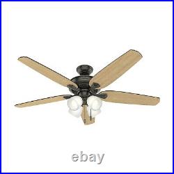 Hunter Fan 60 inch Noble Bronze Indoor Ceiling Fan with Light Kit and Pull Chain
