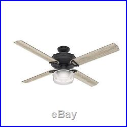 Hunter Fan 60 inch Traditional Natural Iron Ceiling Fan with Global LED Light Kit