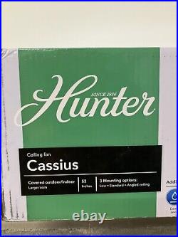 Hunter Fan Company 59264 Cassius Outdoor Fan Matte Black New