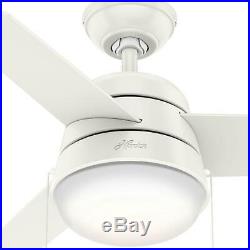 Hunter Fan Company Aker 32 Inch Indoor Ceiling Fan with LED Light Kit, White