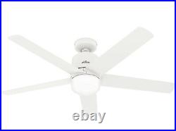 Hunter Fans 51197 Stylus-5 Blade WiFi Ceiling Fan with Light Kit and Handheld
