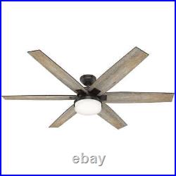 Hunter, Great Room Large 64 Ceiling Fan w Dimmable LED Light Kit Noble Bronze