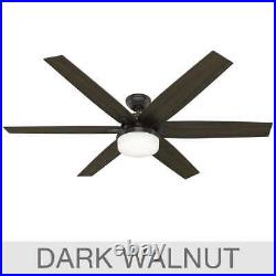 Hunter, Great Room Large 64 Ceiling Fan w Dimmable LED Light Kit Noble Bronze