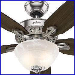 Hunter Heathrow 52 in. Indoor Brushed Nickel Ceiling Fan with Light Kit 52110