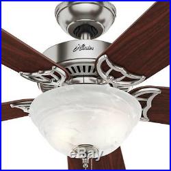 Hunter Kensington 42 in. Indoor Brushed Nickel Ceiling Fan with Light Kit 51015