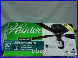 Hunter Oakhurst 52 in. LED Indoor New Bronze Ceiling Fan with Light Kit