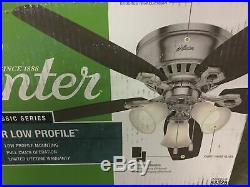 Hunter Omicron Led 54-in Brushed Nickel Led Indoor Ceiling Fan With Light Kit