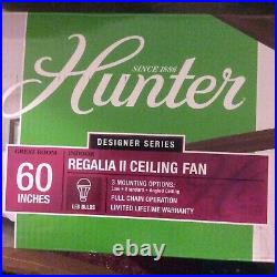 Hunter Regalia II 60 Brushed Nickel Ceiling Fan with Light Kit