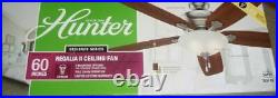 Hunter Regalia II Bronze or Nickel 60in Indoor 5-Blade Ceiling Fan + Light Kit