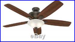 Hunter Residential Ceiling Fan with Light Kit, Indoor, Bronze, 60in Blades, New