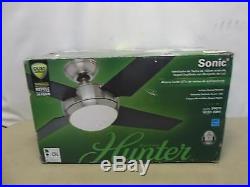 Hunter Sonic 52-Inch Brushed Nickel Ceiling Fan and Light Kit Retails $199.00