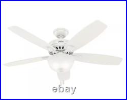 Hunter Stratford 50487 52 in. LED Indoor Fresh White Ceiling Fan with Light Kit