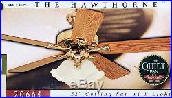 Hunter The Hawthorne 52 In. Indoor Bright Brass Ceiling Fan With Light Kit
