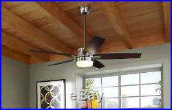 Hunter Windemere 54-in Brushed Nickel Residential Ceiling Fan with Light Kit