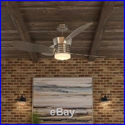 Indoor Brushed Nickel Ceiling Fan Pilot 60 inch and 52 inch with Light Kit