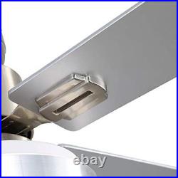 Indoor Ceiling Fan Light Fixtures Remote LED 52 Brushed Nickel Ceiling Fans
