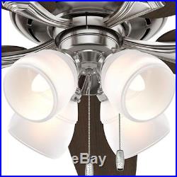 Indoor Ceiling Fan Light Kit 60 in. Brushed Nickel Residential Reversible Blades