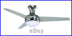 Indoor Ceiling Fan with Light Kit Glass Shade Fixture Remote Control 3 Blades