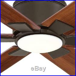 Indoor Oil Rubbed Bronze Ceiling Fan 60 Inch LED Light Kit And Remote Control