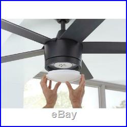 Indoor Outdoor Ceiling Fan with Light LED Remote Control Kit Black Air Cool 52