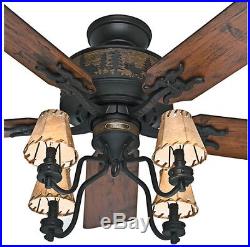Indoor Residential Ceiling Fan Brittany Bronze Downrod Close Mount Light Kit