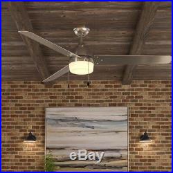 Industrial Home 60 in. LED Indoor/Outdoor Brushed Nickel Ceiling Fan withLight Kit