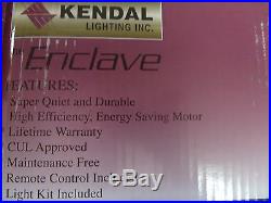 KENDAL LIGHTING AC-17723 23 CEILING FAN WithLIGHT KIT & REMOTE NATURAL IRON NIB