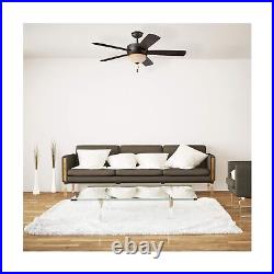 Kathy ireland HOME Summerhaven LED Ceiling Fan with Light Kit, 52 Inch Outd