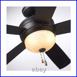 Kathy ireland HOME Summerhaven LED Ceiling Fan with Light Kit, 52 Inch Outd