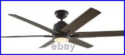 Kensgrove 54 in. Integrated LED Indoor Espresso Bronze Ceiling Fan with Light Kit