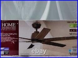 Kensgrove 54 in. Integrated LED Indoor Espresso Bronze Ceiling Fan with Light Kt
