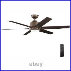 Kensgrove 54 in. Integrated LED Indoor Espresso Bronze Ceiling Fan with Light Kt