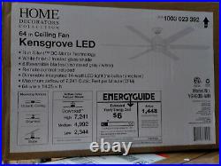 Kensgrove 64'' LED White Ceiling Fan with Remote Control by Home Decorators Coll