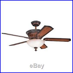Kichler 300012MDW 52 Indoor Ceiling Fan with Blades, Light Kit